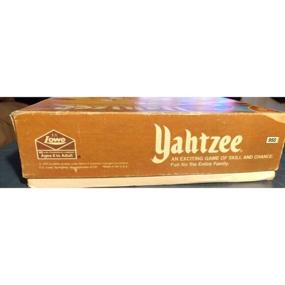 Yahtzee 2 In One Vintage 1975 Lowe Milton Bradley  Game Blue Cup !!!! Yahtzee Ch - Picture 2 of 6
